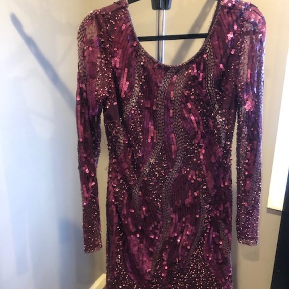 Cache Sequin Cocktail Dress - Picture 2 of 3
